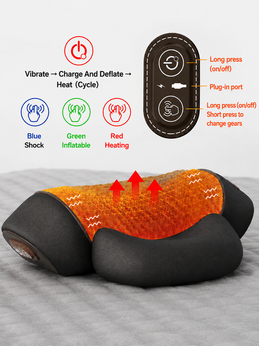 CalmNeck Pro 3-in-1 cervical neck massager with heat, vibration and traction therapy