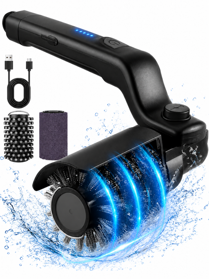 GrillPro electric grill brush before and after cleaning comparison